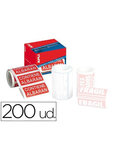 Etiquetas apli contiene albaran 50x100 mm rollo con 200 unidades
