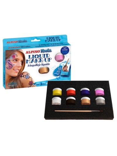 Maquillaje liquido set de 8 colores surtidos mas pincel