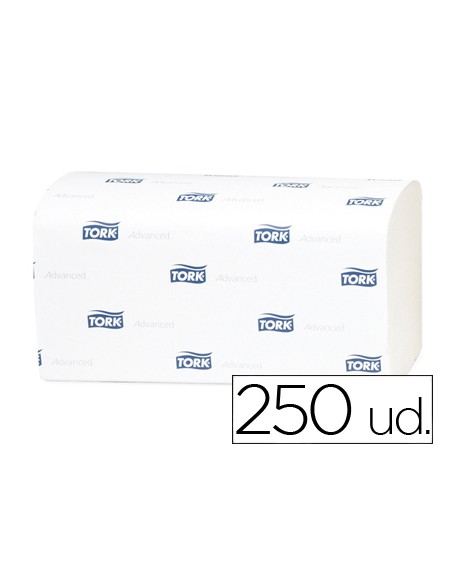 Toalla de papel engarzada 2 capas 21,8x23 cm paquete de 250 unidades para dispensador h3