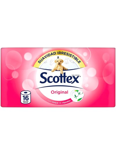 Papel higienico scottex 2 capa s original paquete 16 rollos