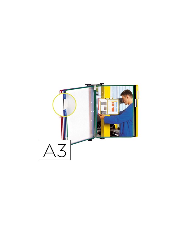 Clasificador de pared metal con 10 fundas tamaño a3 colores surtidos Clasificador de pared metal con 10 fundas tamaño a3 colores surtidos