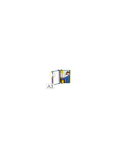 Clasificador de pared metal con 10 fundas tamaño a3 colores surtidos