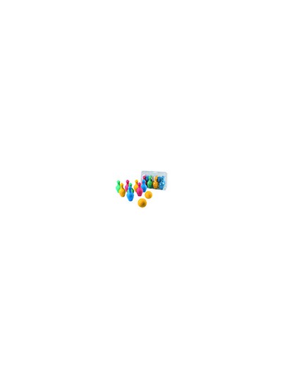 Juego de bolos amaya en foam 8 piezas y 2 pelotas longitud 18 cm