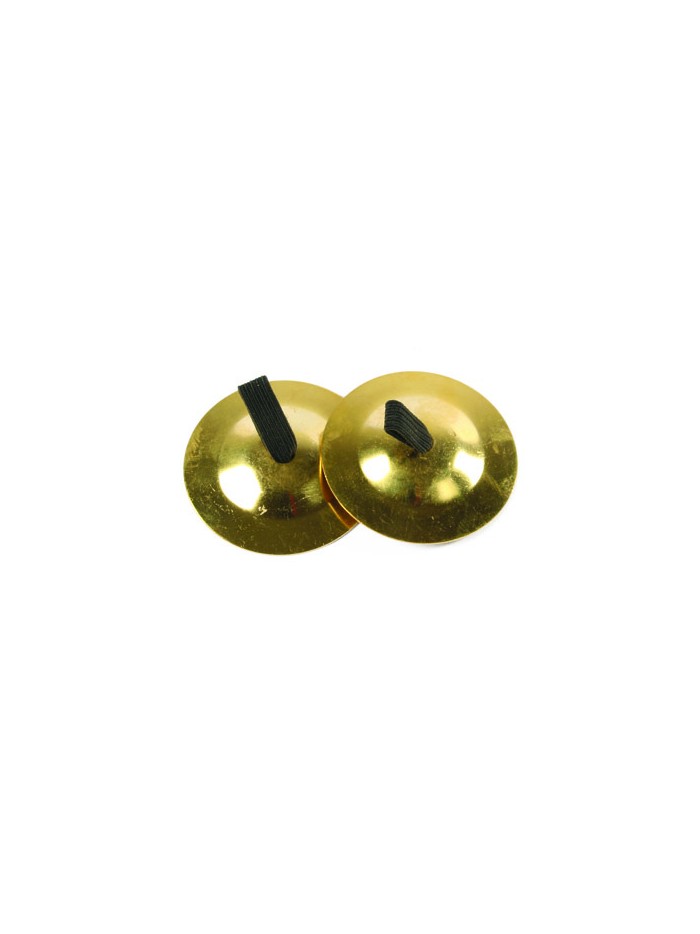 Crotalo amaya de cobre con agarre de tela set de 2 unidades diametro 6 cm Crotalo amaya de cobre con agarre de tela set de 2 unidades diametro 6 cm