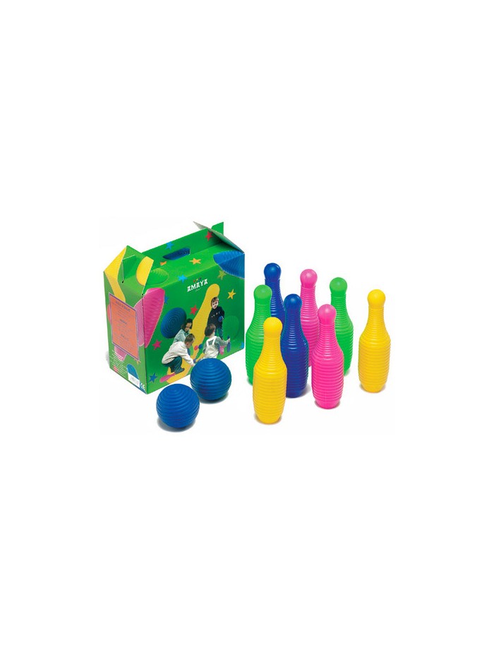 Bolo amaya de polietileno alto 26 cm incluye 8 bolos y 2 pelotas Bolo amaya de polietileno alto 26 cm incluye 8 bolos y 2 pelotas