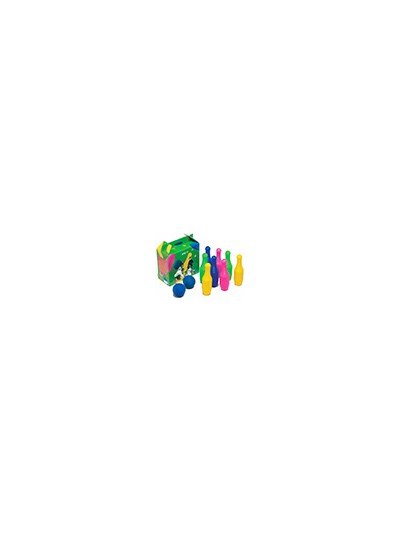 Bolo amaya de polietileno alto 26 cm incluye 8 bolos y 2 pelotas