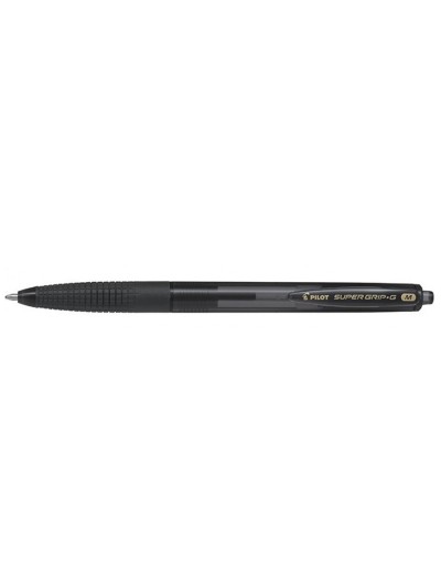 Boligrafo pilot super grip g negro retractil sujecion de caucho tinta base de aceite