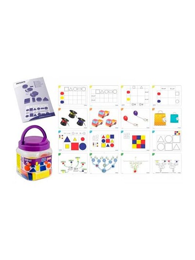 Juego miniland activity logical blocks 60 bloques + 16 actividades