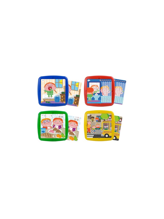 Puzle miniland habito diarios set de 4 unidades 25 piezas Puzle miniland habito diarios set de 4 unidades 25 piezas