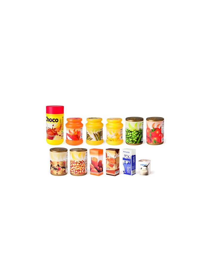 Juego miniland alimentos envasados 12 piezas Juego miniland alimentos envasados 12 piezas
