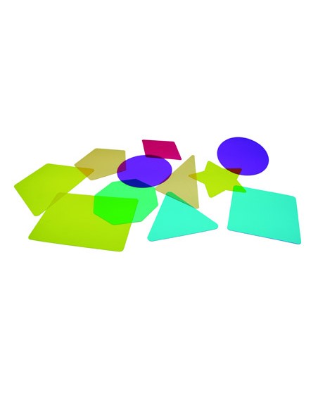 Juego plantillas 2d translucidas henbea para mesa con luz led colores surtidos