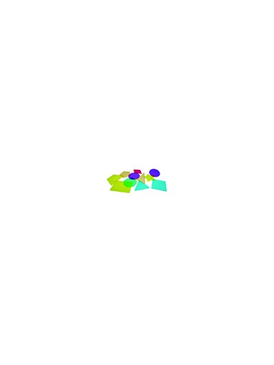 Juego plantillas 2d translucidas henbea para mesa con luz led colores surtidos