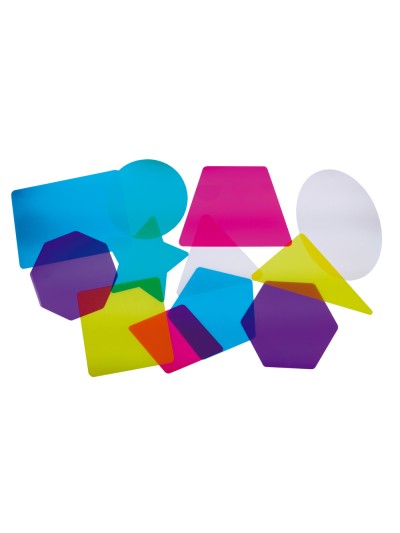 Juego plantillas 2d translucidas henbea para mesa con luz led colores surtidos
