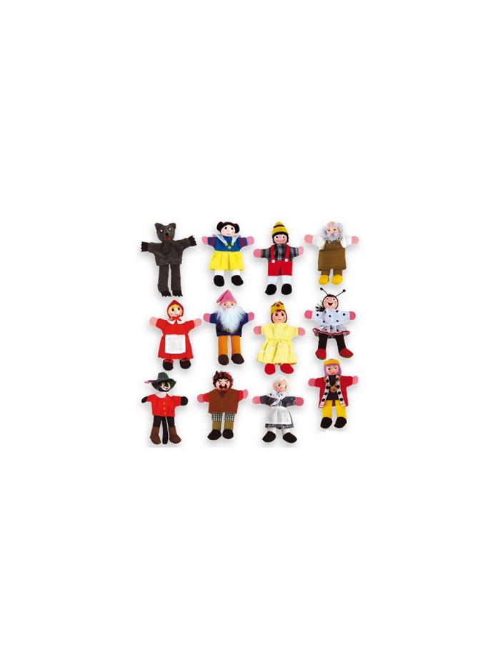 Juego andreutoys marioneta de dedos personajes cuentos infantiles surtidos 30cm caja de 12 unidades Juego andreutoys marioneta de dedos personajes cuentos infantiles surtidos 30cm caja de 12 unidades