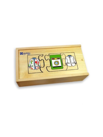 Puzle andreutoys madera secuencias temporales 10 puzles 24x12x6,5 cm