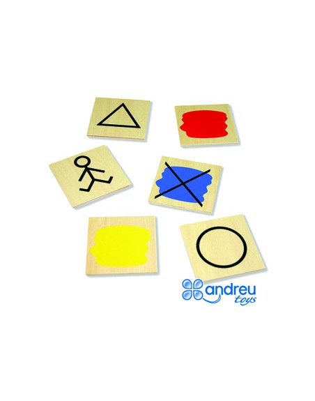 Juego andreutoys bloques logicos atributos 20 piezas 27x10x5 cm