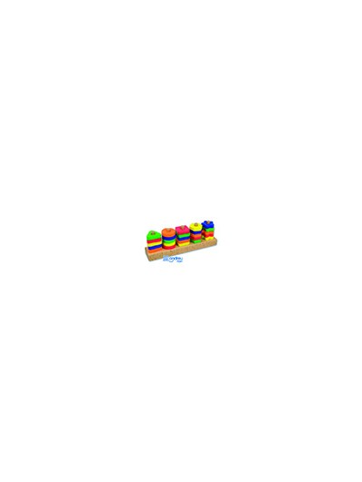 Juego andreutoys manipulacion 25 piezas geometricas + 12 plantillas doble cara 32,8x19,2x7,1 cm