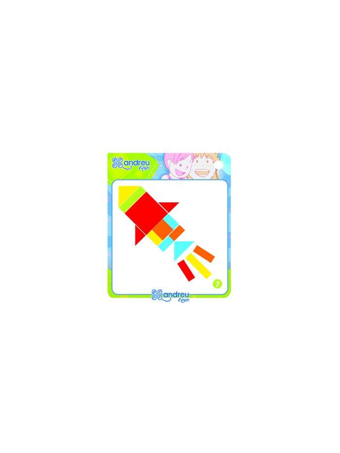 Juego andreutoys formas geometricas colores 42 piezas + 24 plantillas 28,6x28,6x3,8 cm Juego andreutoys formas geometricas colores 42 piezas + 24 plantillas 28,6x28,6x3,8 cm