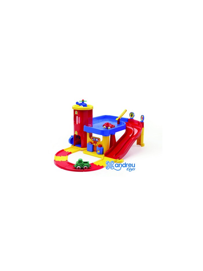 Juego vikingtoys garaje dos pisos + 3 vehiculos + pistas 19x42x39 cm Juego vikingtoys garaje dos pisos + 3 vehiculos + pistas 19x42x39 cm