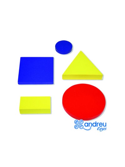 Juego andreutoys figuras geometricas madera 48 piezas 24,5x15x8 cm
