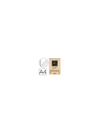 Bloc dibujo esbozo canson xl kraft din a4 kraft rayado beige espiral 21x29,7 cm 60 hojas 90 gr/m2