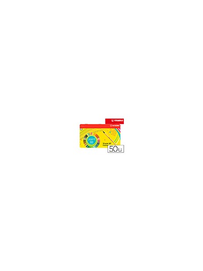 Rotulador stabilo punta de fibra 0,4 mm point 88 estuche metal 50 colores surtidos