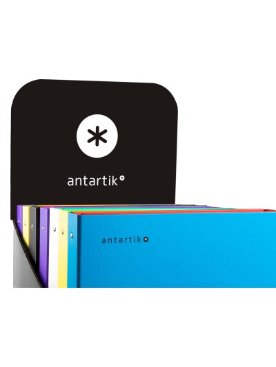 Carpeta 4 anillas 40 mm mixtas antartik a4 forrada colores surtidos