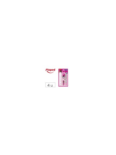 Mini set papeleria maped barbie 4 piezas