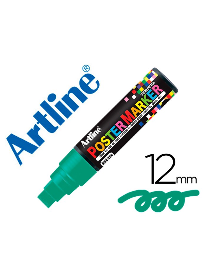 Rotulador artline poster marker epp-12 punta redonda 12 mm color verde Rotulador artline poster marker epp-12 punta redonda 12 mm color verde