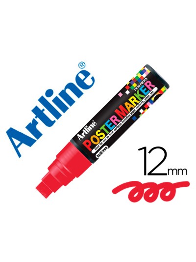 Rotulador artline poster marker epp-12 punta redonda 12 mm color rojo