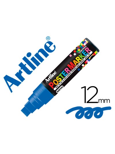 Rotulador artline poster marker epp-12 punta redonda 12 mm color azul