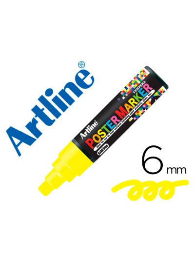 Rotulador artline poster marker epp-6-ama fluo punta redonda 6 mm color amarillo fluor