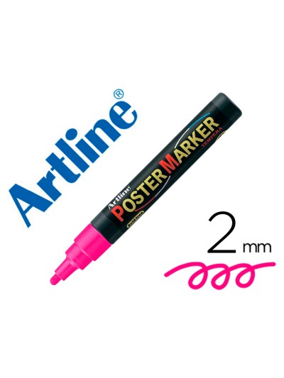 Rotulador artline poster marker epp-4-ros flu punta redonda 2 mm color rosa fluor