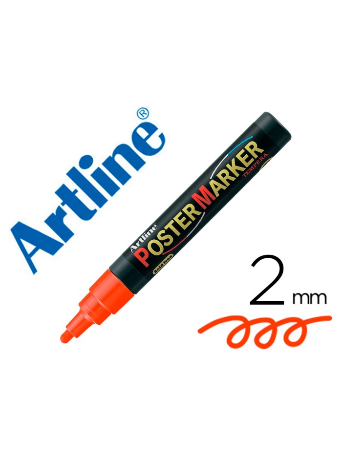 Rotulador artline poster marker epp-4-nar flu punta redonda 2 mm color naranja fluor Rotulador artline poster marker epp-4-nar flu punta redonda 2 mm color naranja fluor