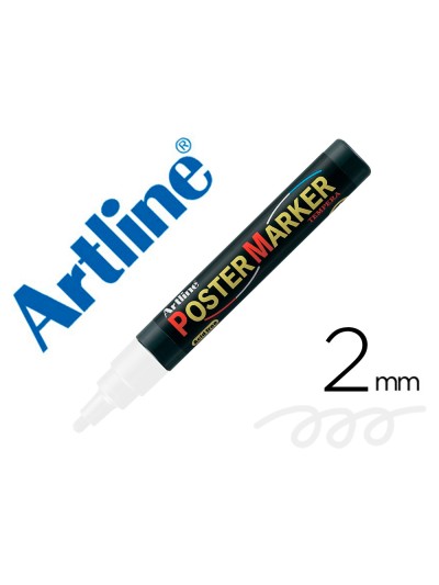 Rotulador artline poster marker epp-4-bla punta redonda 2 mm color blanco