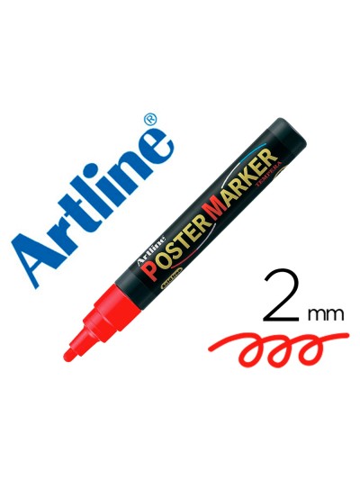 Rotulador artline poster marker epp-4-roj punta redonda 2 mm color rojo