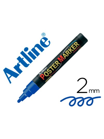 Rotulador artline poster marker epp-4-azu punta redonda 2 mm color azul