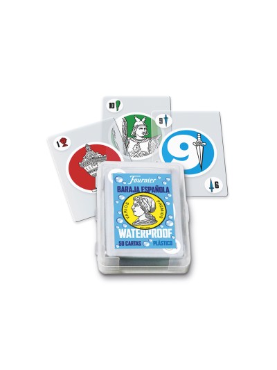 Baraja de cartas fournier waterproof plastico 50 cartas