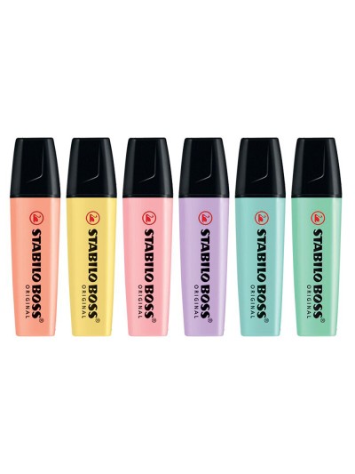 Rotulador stabilo boss pastel fluorescente 70 estuche de 4 unidades colores surtidos