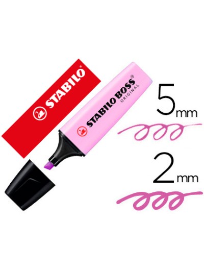 Rotulador stabilo boss pastel fluorescente 70 brisa violeta
