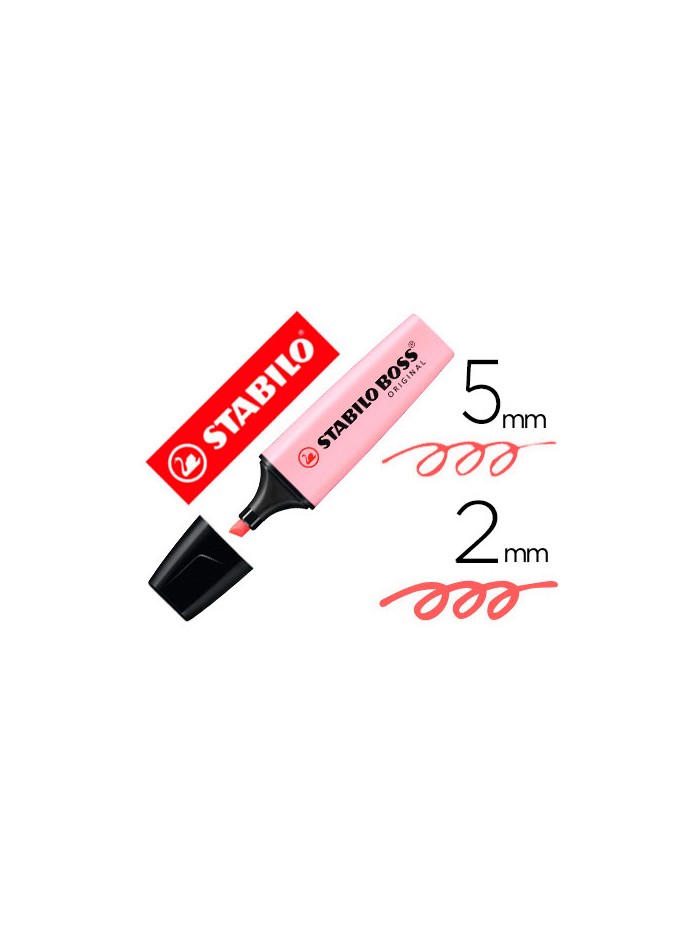 Rotulador stabilo boss pastel fluorescente 70 rubor rosa Rotulador stabilo boss pastel fluorescente 70 rubor rosa