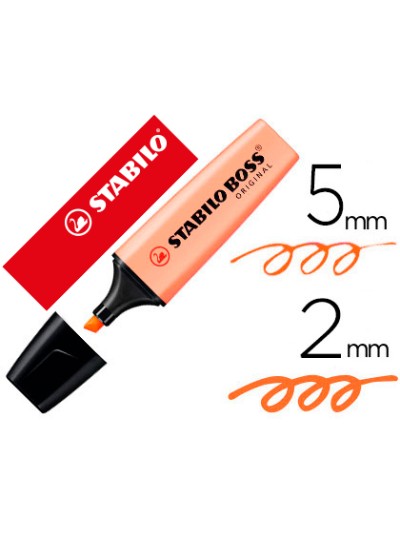 Rotulador stabilo boss pastel fluorescente 70 melocoton sedoso