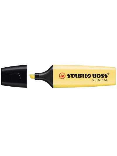 Rotulador stabilo boss pastel fluorescente 70 amarillo cremoso