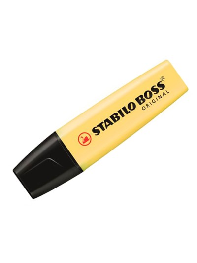Rotulador stabilo boss pastel fluorescente 70 amarillo cremoso
