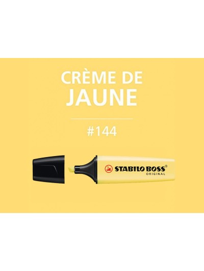 Rotulador stabilo boss pastel fluorescente 70 amarillo cremoso