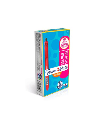 Boligrafo paper mate inkjoy retractil gel pen trazo 0,7 mm rojo