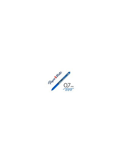 Boligrafo paper mate inkjoy retractil gel pen 0,7mm azul punta de bola trazo 0.35mm