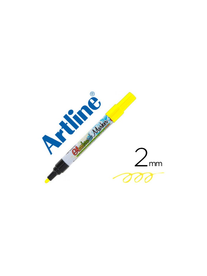 Rotulador artline glass marker especial cristal borrable en seco o humedo color amarillo fluor Rotulador artline glass marker especial cristal borrable en seco o humedo color amarillo fluor