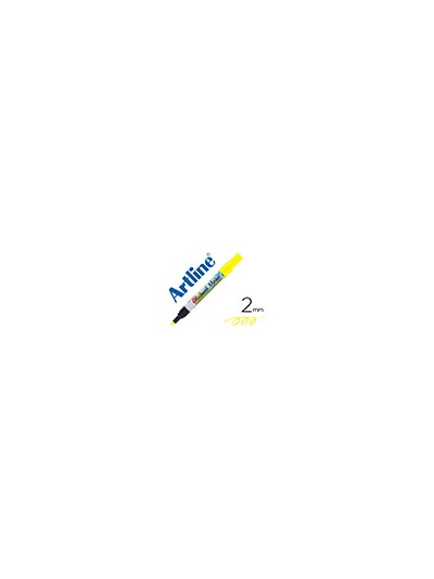 Rotulador artline glass marker especial cristal borrable en seco o humedo color amarillo fluor