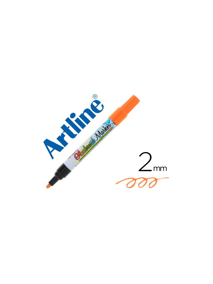 Rotulador artline glass marker especial cristal borrable en seco o humedo color naranja fluor Rotulador artline glass marker especial cristal borrable en seco o humedo color naranja fluor